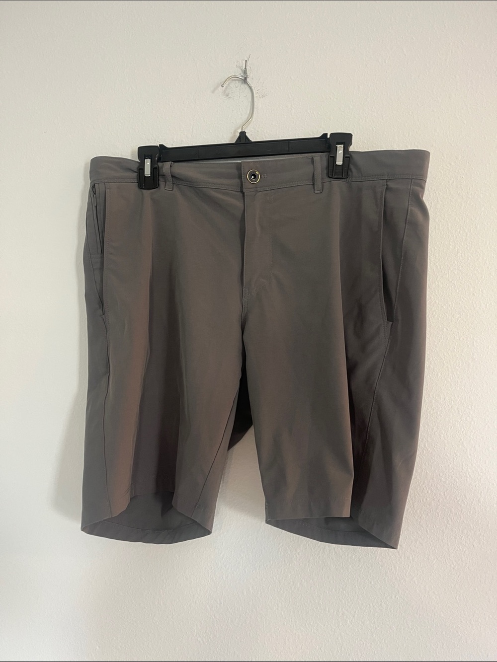 Kenneth Cole Men's Gray Slim Fit Performance Shorts Size 34